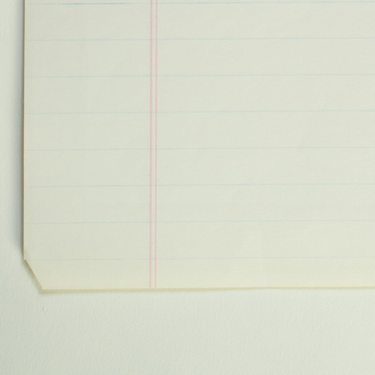 Detail of “Drape Expectations”: a clipped, dog-eared corner of the sheet