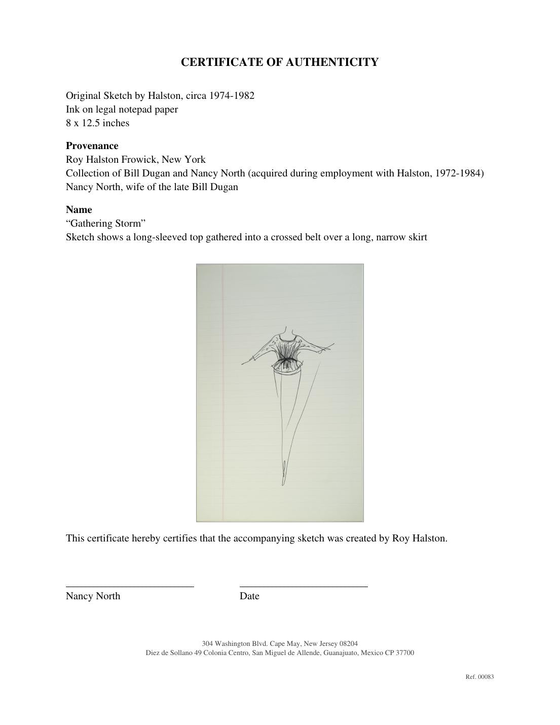 Certificate of authenticity for “Gathering Storm”