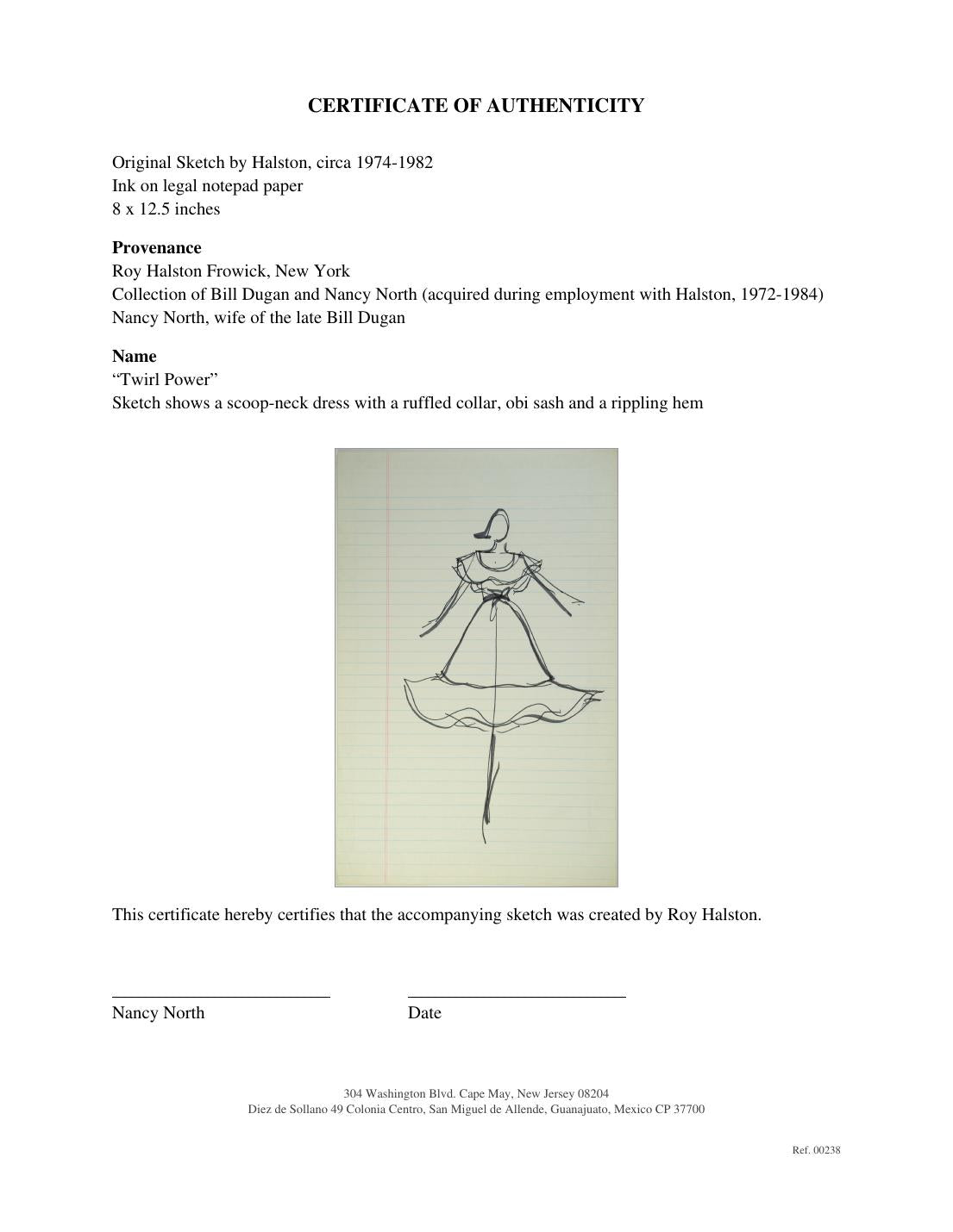 Certificate of authenticity for “Twirl Power”