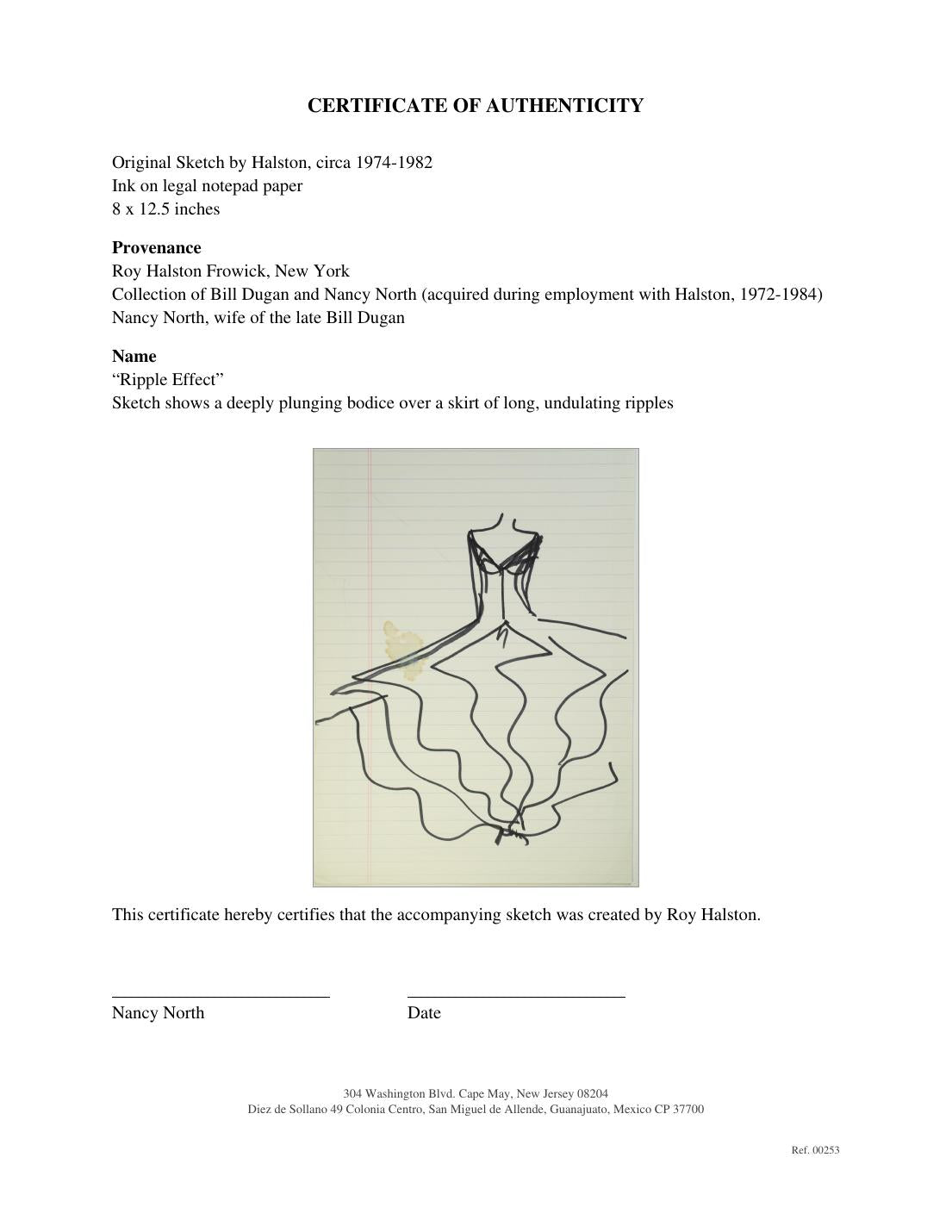 Certificate of authenticity for “Ripple Effect”