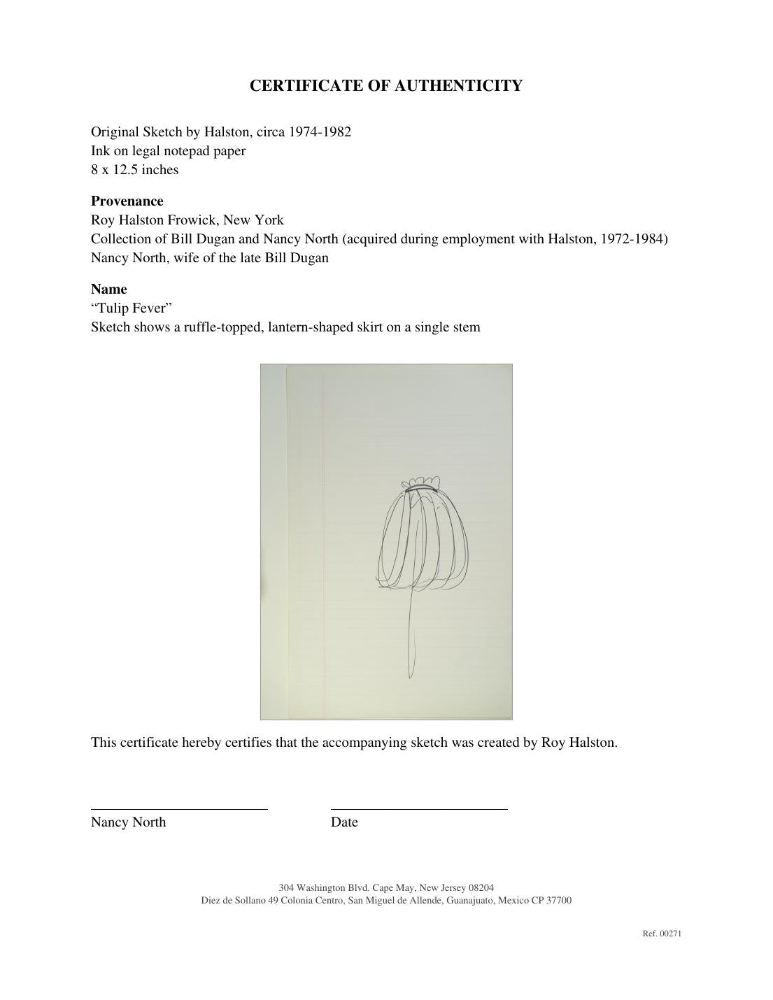 Certificate of authenticity for “Tulip Fever”