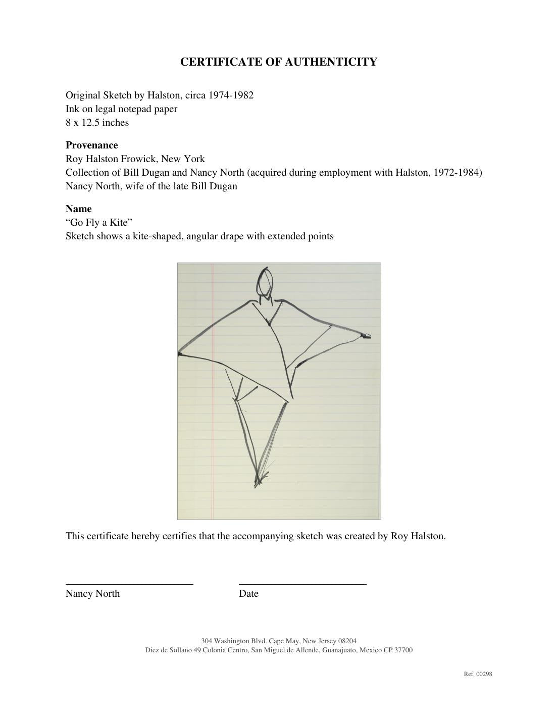 Certificate of authenticity for “Go Fly a Kite”
