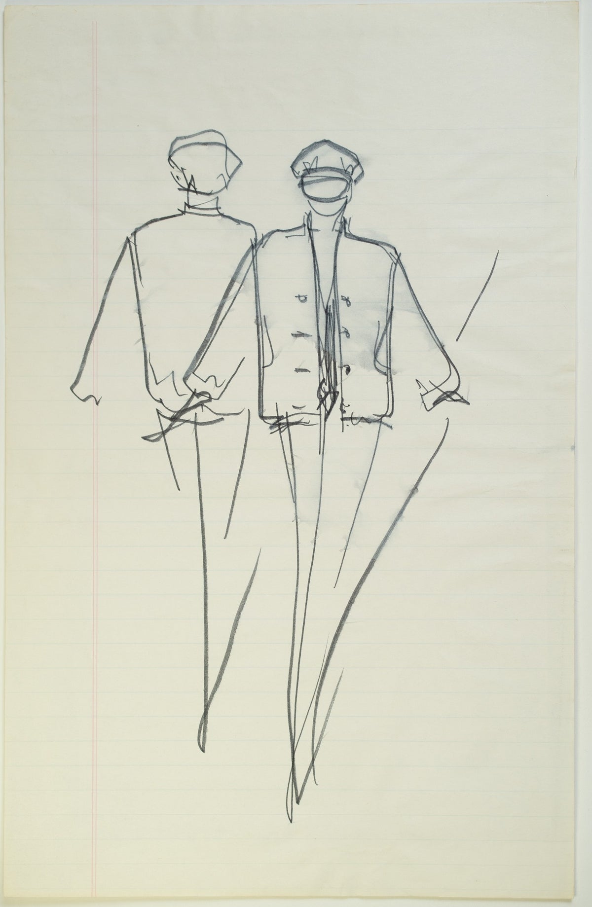 Set sketch 1 of 4: “Double Trouble”, original Halston pen sketch, product number 00330