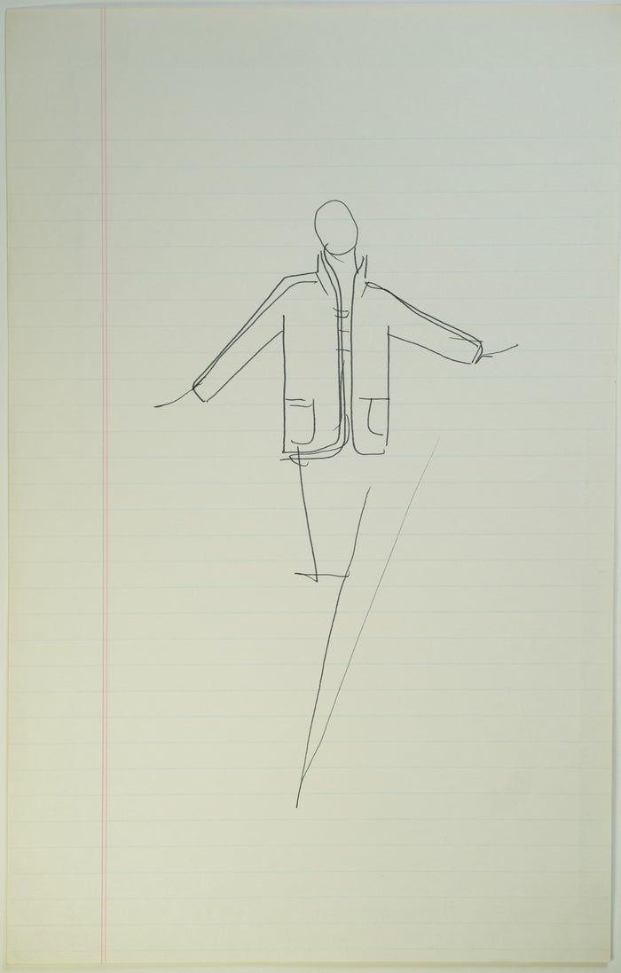 Original Halston pen sketch, product number 00394