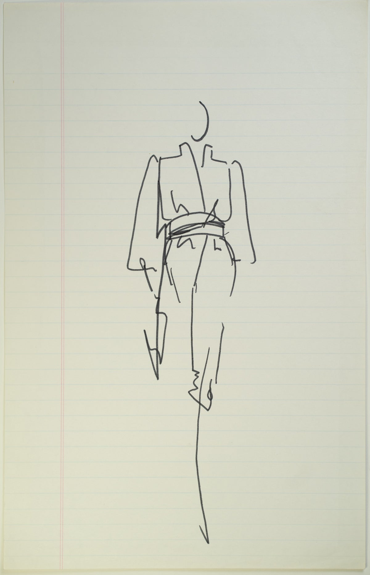 Original Halston pen sketch, product number 00400
