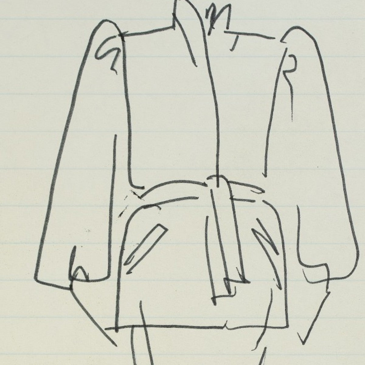 Detail of “Puff Stuff”: a close view of Halston’s pen line