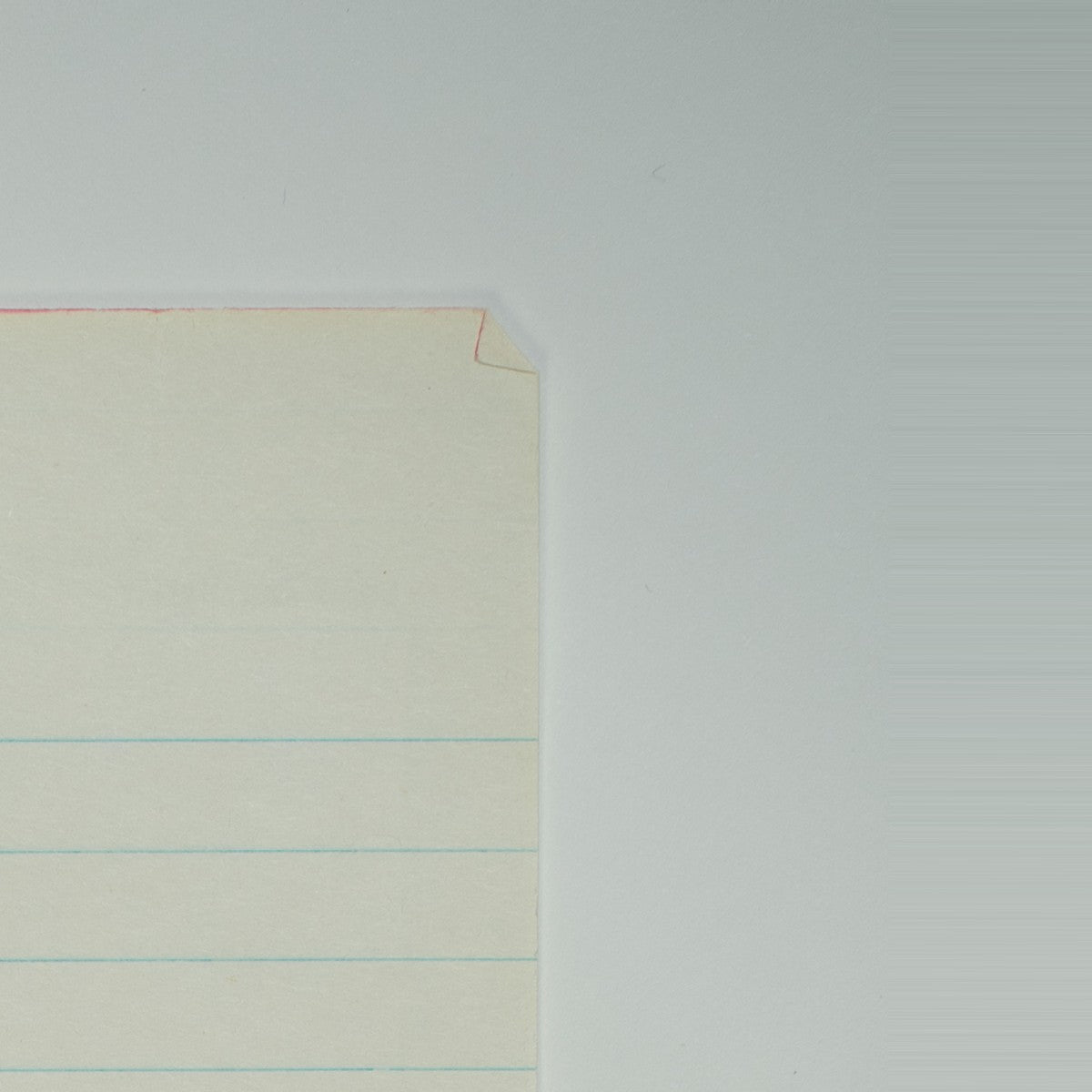 Detail of “Belt Up, Buttercup”: a worn corner of the sheet