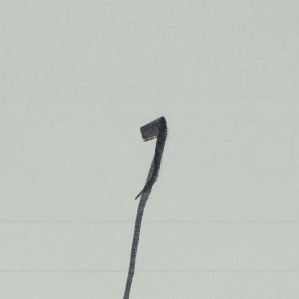 Detail of “Tailor-Made Trouble”: an ink flick in the margin