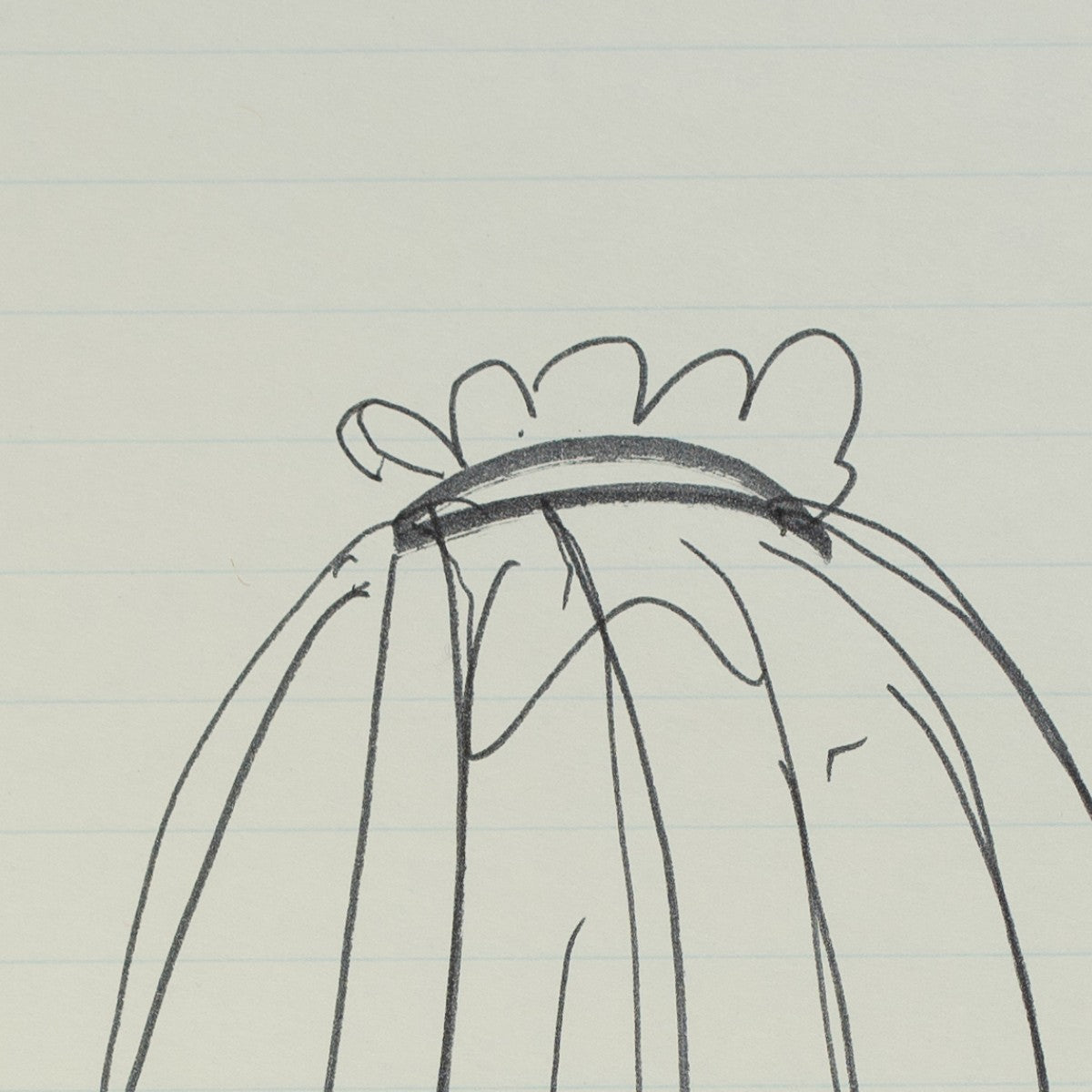 Detail of “Tulip Fever”: a close view of Halston’s pen line