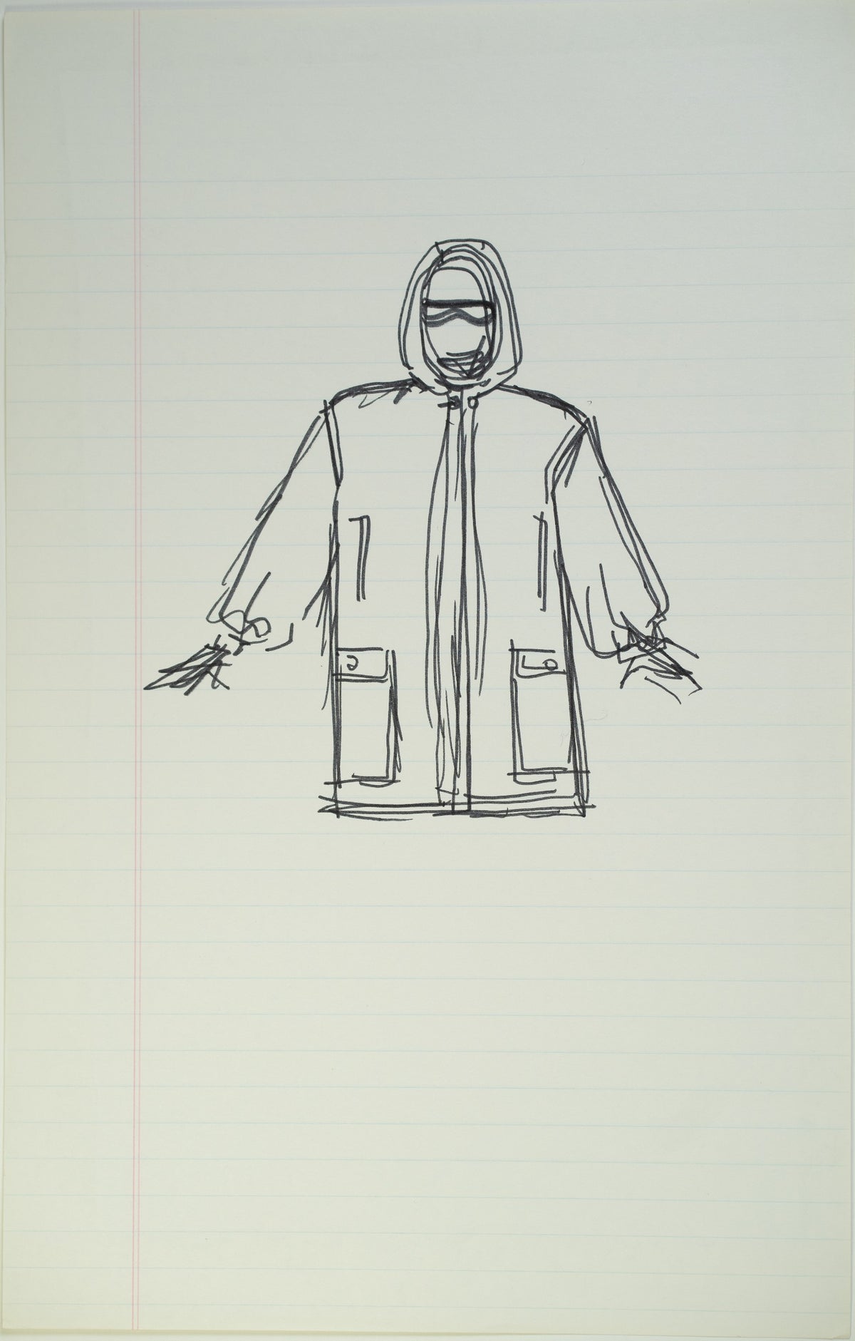Original Halston pen sketch, product number 00215