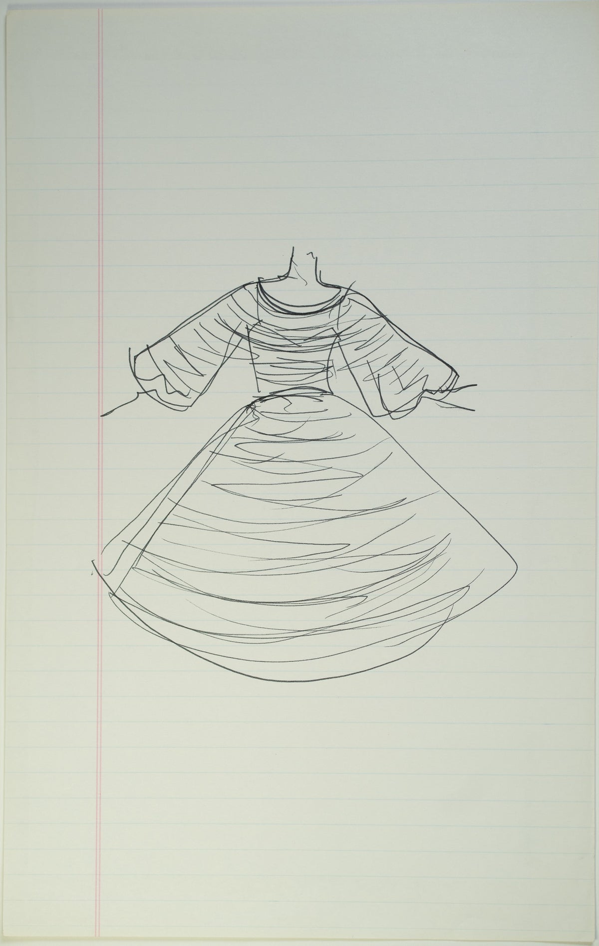 Original Halston pen sketch, product number 00239