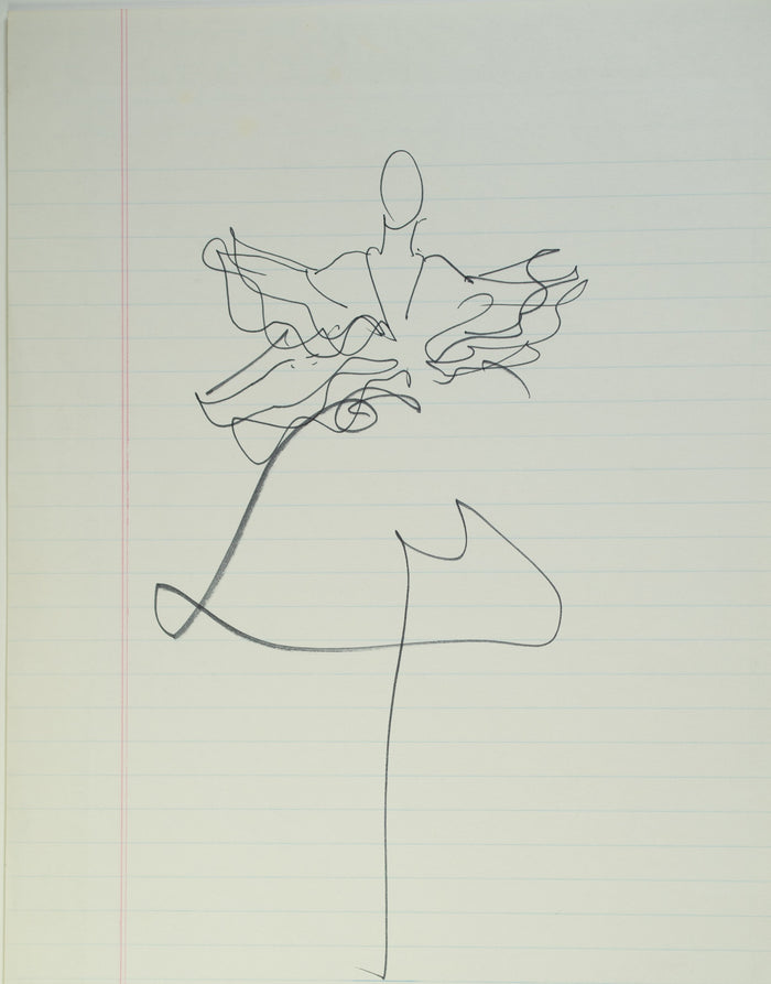 Original Halston pen sketch, product number 00085