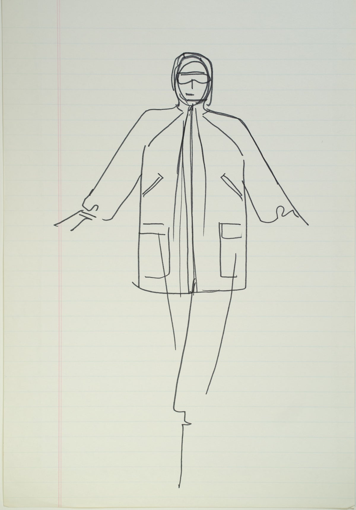 Original Halston pen sketch, product number 00122