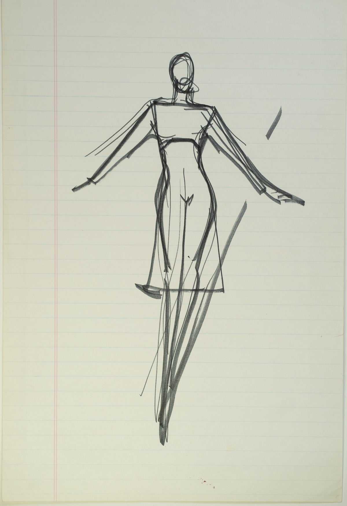 Original Halston pen sketch, product number 00289